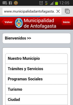 Aplicación móvil web municipalidaddeantofagasta